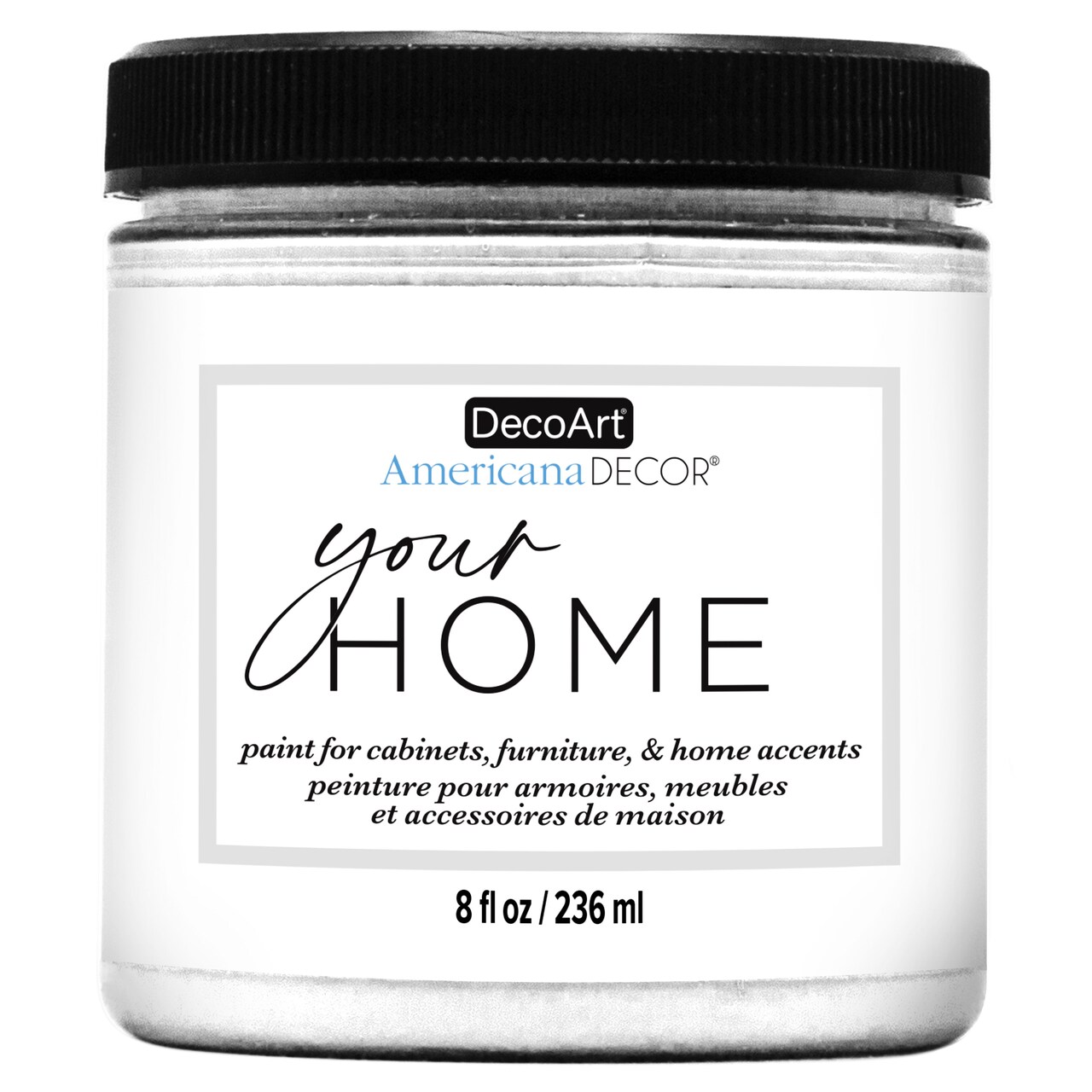 DecoArt Americana Decor All-in-One Furniture & Cabinet Paint, 8oz – No Primer Needed, Adheres to Tile, Laminate & Glossy Surfaces, Satin Finish